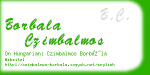 borbala czimbalmos business card